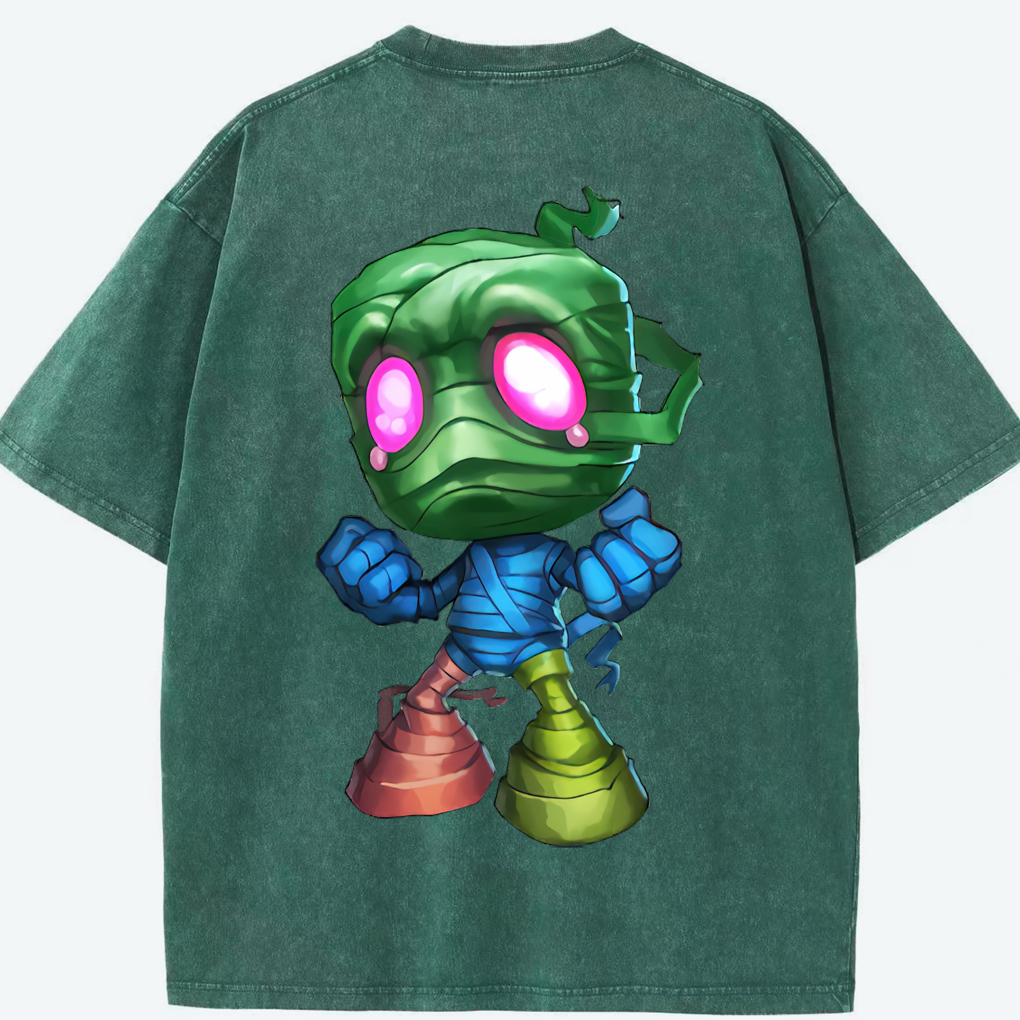 リーグ・オブ・レジェンド League of Legends LOL 綿100% ヴィンテージ風 半袖Tシャツ（背面プリント）